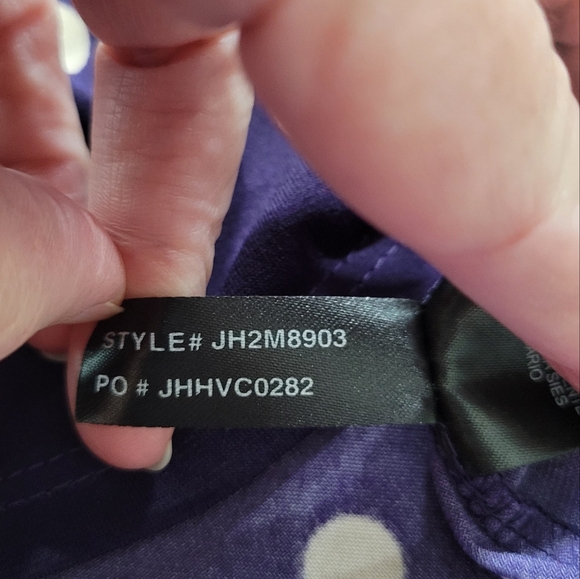 Jessica Howard Purple Polka Dot Surplice Neckline Size 12 Dress - Picture 10 of 10